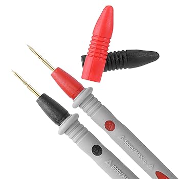 1 Pair Universal Digital Multimeter Fine Tip Lead Probe Pen 1000V 10A High Quality