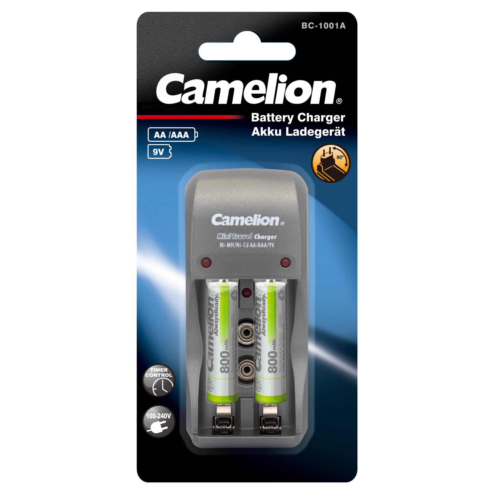 BC-1001A 9V Camelion Battery charger (AA, AAA)