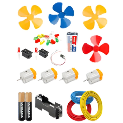 DC motor fan set for kids Electronic Science Project