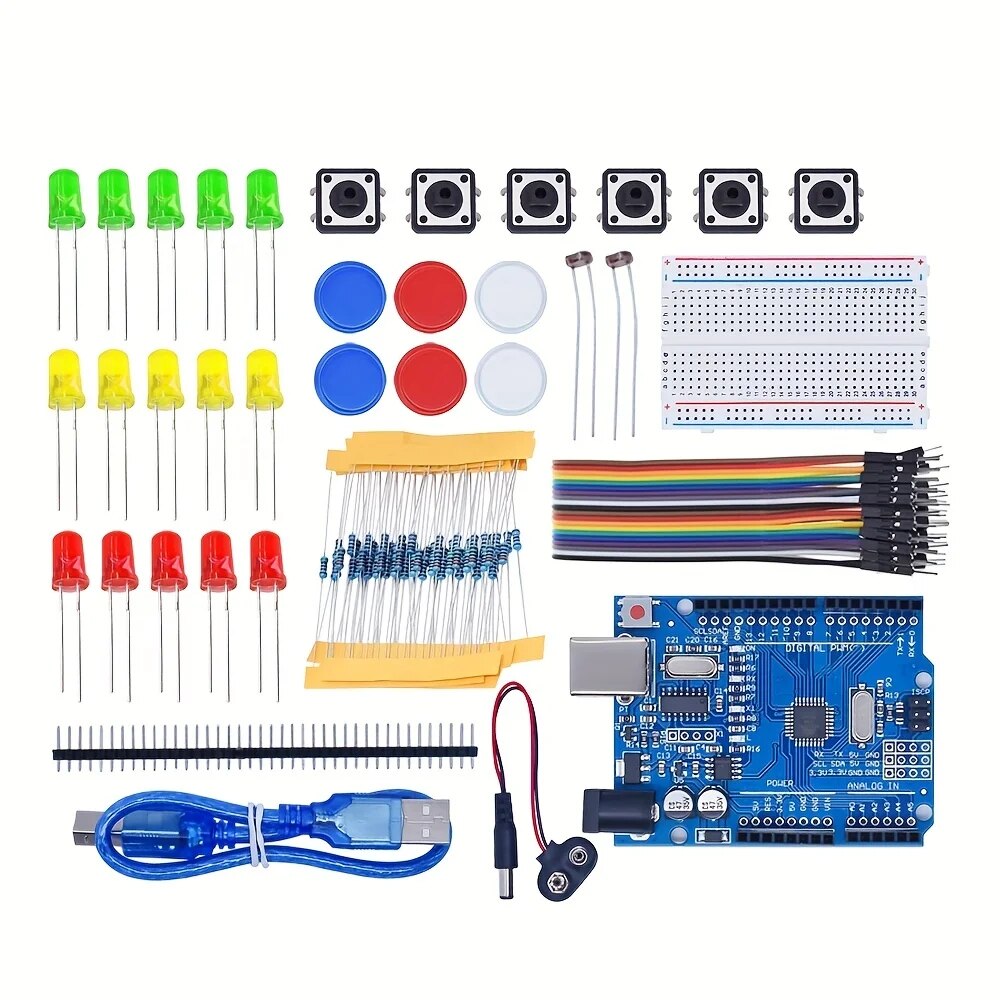DIY Electronic Starter Kit for UNO R3 Arduino Circuit Board Electronics 12-in-1 Programmable
