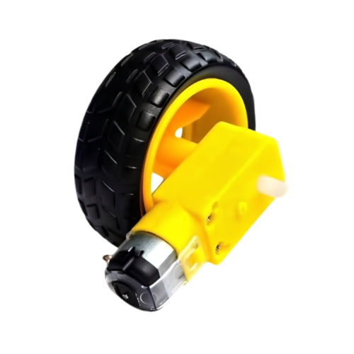 DC Gear Motor and Plastic Wheel 3∼6V Dual Shaft (Pack of 2)