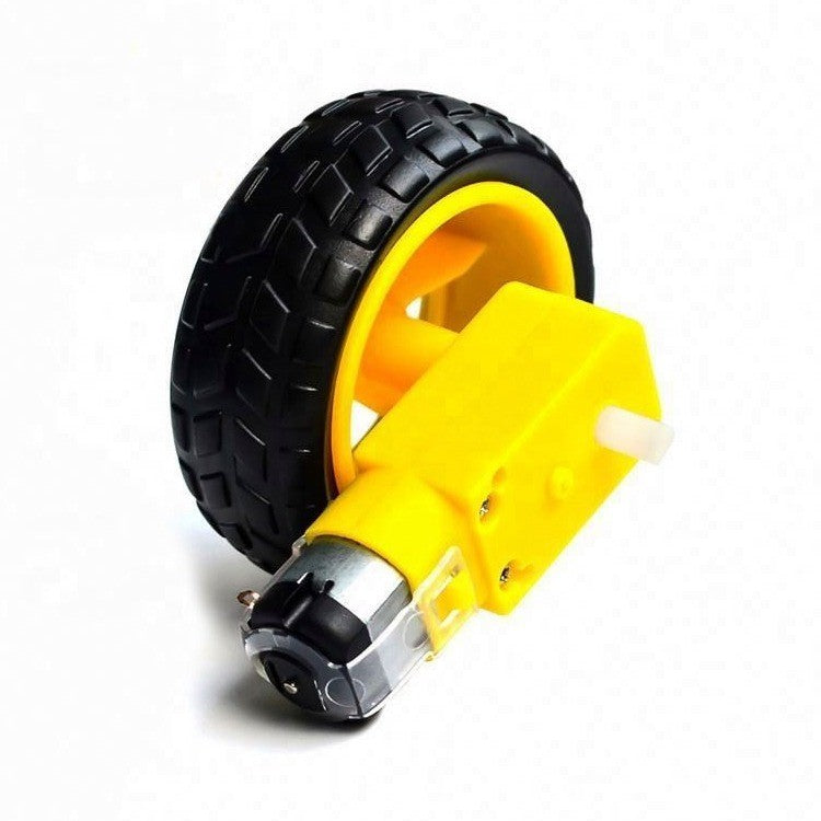 DC Gear Motor and Plastic Wheel 3∼6V Dual Shaft (Pack of 2)